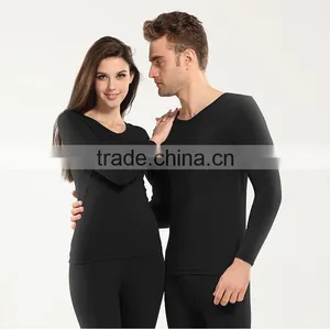 Custom Wholesale Comfortable Plain Couple Thermal Thin Pajamas thumbnail-1