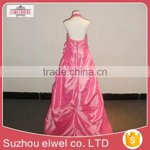 Sleeveless Pink Halter Flower Girl Dress for 9 Years Girl thumbnail-2