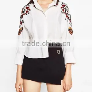Runwaylover EY2383B Women New Fashion 2017 Loose Embroidery Blouse thumbnail-1