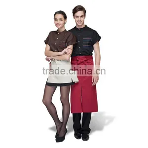 OEM Unisex Waiter Uniform and Restaurant Uniform With Apron thumbnail-6