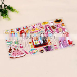 Children Carton Sticker 3D Pop-up Sticker Children Education Toys Crystal With Glitter Sticker Kids DIY Sticker thumbnail-5