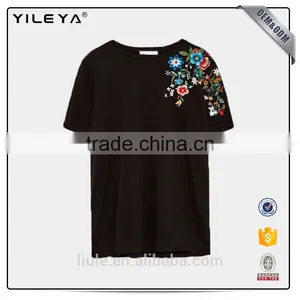 New Design Embroidered T-shirt For Female Popular Design Woman Shirt thumbnail-2