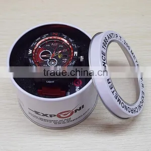 Factory Produce High Quality Custom Electronic Watch Window Watch Tin Box Tin Box Industry General Round Metal Box of Wholesale thumbnail-1