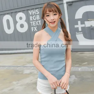 Ladies' Sweater in the Summer the New Crane Fork With T-shirts, Women's Sexy Lady Sleeveless Coat of Cultivate One's Morality thumbnail-2