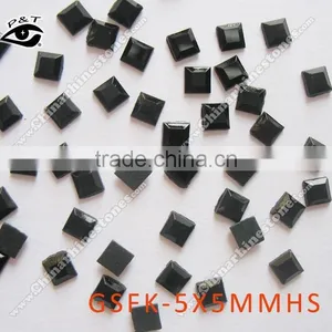 Iron on Square Shape Rhinestone 5x5mm Black Rhinestone Hot Fix Crystal for Garment thumbnail-2