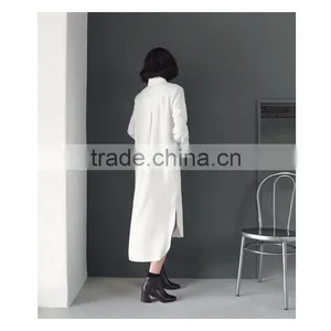 100%Linen Women's Long Button Shirts thumbnail-3