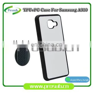 2d Sublimation Heat Transfer PC +TPU Silicon Blank Cell Phone Case With Metal Sheet for Prosub-Samsung A310/ A3-2016 thumbnail-1
