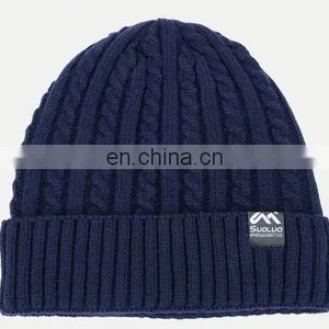 Fisherman Custom Slouchy Blank Knitted Beanie Cap, Norway Outdoor Running Snow Woven Strip Long Beanie thumbnail-6