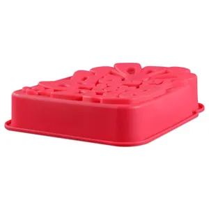 Free Sample Food Grade Heat Resistant Nontoxic Silicone Cake Mold Baking Mousse Pudding Mold Tool Happy Birthday thumbnail-1