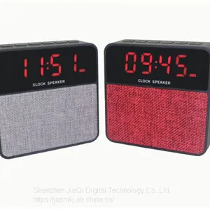 T1 New Mesh Gift Bluetooth Stereo Portable Wireless Band Time Alarm Clock TF Card Mini Bluetooth Speaker thumbnail-3