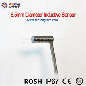 6.5x18mm Length Stainless Steel Smooth Body Flush Mlounting Inductive Proximity Sensor 10-30VDC NPN-PNP-NO-NC Output 2m Cable thumbnail-1