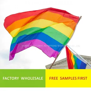 Factory Wholesale Stock Cheap 3*5ft Gay Pride LBGT Rainbow Flag thumbnail-1