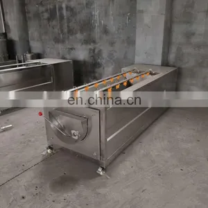 Automatic Vegetable Fruit Brush Cleaning Peeling Machine thumbnail-7