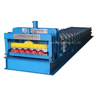 Kenya Hot Design 660mm Color Steel Glazed Tile Roll Forming Machine thumbnail-1