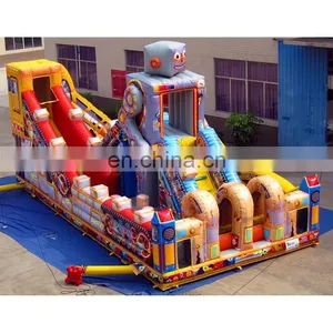 Giant Robot Inflatable Jump and Slide Bouncer ,Inflatable Large Slide For Commercial Event thumbnail-1