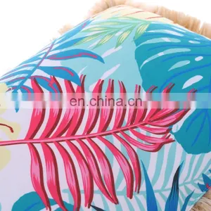 Hot Sell Tropical Outdoor Leaf Pillows Green Leaves Printing Outdoor Furniture Sofa Pillow Case thumbnail-4