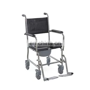 Disabled Equipment Healthcare Folding U Shaped Commode Seat Toilet Wheel Chair thumbnail-6