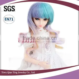Colorful Beauty Long Loose Wavy Bjd Doll Wig thumbnail-2