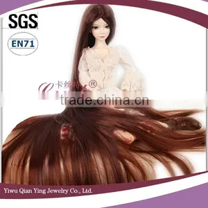 Top Quality Straight Long Blue Synthetic BJD Girl Doll Wigs thumbnail-5