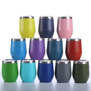 12oz Travel Coffee Mugs Stainless Steel Insulated Tumbler Custom Thermal Cup thumbnail-1