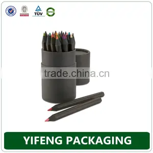 Black Gift Paper Tube Box/cylinder Box/Round Box With Ribbon thumbnail-2