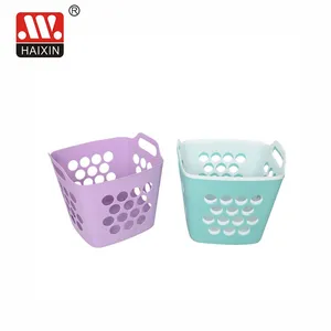 Plastic Dirty Laundry Basket Dirty Clothes Organizer Storage Bin With Handle thumbnail-1