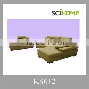Natuzzi Leather Sofas Three Seater Sofas and Chaise Lounge Ottoman Sectional Leather for Sofa thumbnail-1