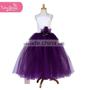 New Design Tulle Purple Dress for Girls thumbnail-1
