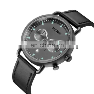 MEGIR 2159 Men's Quartz Watches Waterproof Business Mesh Band Chronograph Date Luxury Wristwatches thumbnail-2