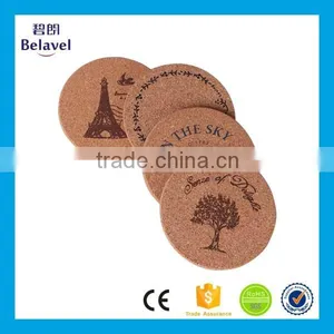 Good Quality Logo Silk Printing Customized Round Cork Coaster Supplier's Choice thumbnail-3