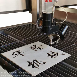 Hualong Hlrj-4020 High Pressure Water Jet 5 Axis Water Cutting Engraving Machine Glass Metal Granite Waterjet Cutting Machine Price Marble Milling thumbnail-4