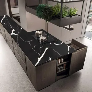 Code：6037，Calacatta Artificial Stone Quartz Slab Kitchen Countertops thumbnail-3