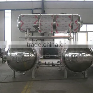2+1 Stainless Steel Full-automatic Hot Water Circulating Immersion Food Sterilizer Machine thumbnail-2