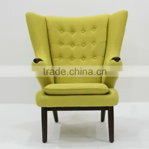 Replica Classic Fiberglass Material Cashmere Hans J. Wegner PP19 The Teddy Bear Chair With Ottoman thumbnail-2