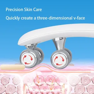 Portable Metal 3D Face Roller Rechargeable EMS Lifting Facial Slimming Tightening Massage Device Contouring Face Sport Massager thumbnail-5