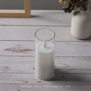 Pillar Candles With Glass Holders - Stylish & Waterproof, for Indoor/Outdoor Decor - Factory Direct thumbnail-5