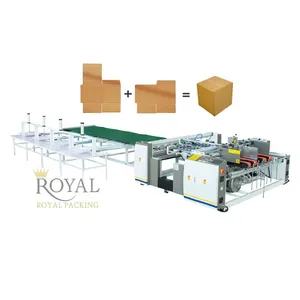 Good Quality Automatic Two Pieces Carton Folder Gluer Machine thumbnail-1