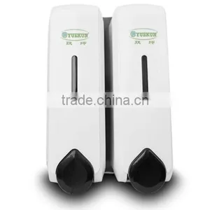 New 700ml Double Soap/Shampoo Dispenser Lotion Pump Action Wall Mounted Shower YK1051 thumbnail-1