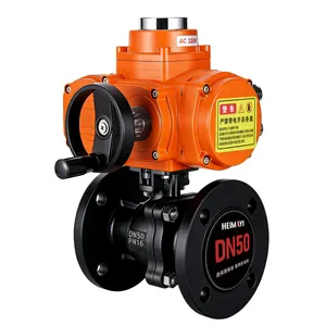 4‑20mA Modulating Electric 3‑way Ball Valve With Manual Handwheel Override thumbnail-1