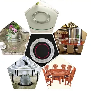 Low Profile Turntable Bearing Metal Lazy Susan Turntable Bearing Round Slewing Ring Bearing for Dining Table Tray thumbnail-4