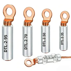 DTL-2 Bimetallic Copper Aluminum Cable Lug Crimp Wire Terminal Connector for Aluminum Cable Connection thumbnail-1