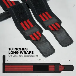 Grips Wrist Wraps for Weightlifting | Weight Lifting Wrist Straps for Weightlifting | Extra Strength Gym Wrist Wraps thumbnail-2