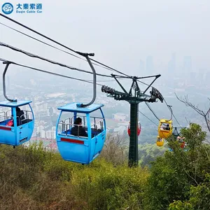 Amusement Park Outdoor Steel Cable Car Safety Features Themed Decor Engaging Ride All Ages 100-500kg Capacity Commercial Use Ropeway Cable Car thumbnail-1