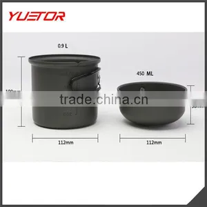 Lightweight Outdoor Camping Hiking Cookware Backpacking Cooking Picnic Bowl Pot Pan Set Quality Choice thumbnail-4