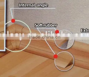 China Supplier Imitation Wood Grain Flooring Trim Pvc Skirting Board thumbnail-6