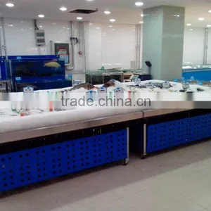 APEX Custom Make Commercial Restaurant Stainless Steel Ice Fresh Frozen Sardine Fish Frozen Crawfish Display Table Ice Case thumbnail-1