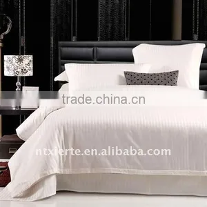 Satin Stripe Hotel Bedding Set thumbnail-1