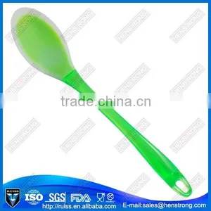 Pretty And Colorful Silicone Long Handle Plastic Kitchen Spoon thumbnail-3