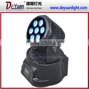 7pcs 12w Rgbwa uv 6in1 Led Mini Moving Head Wash Light Wedding Light thumbnail-1