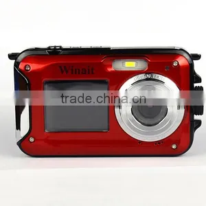 DC-16 WINAIT OEM Water Proof 4k Digital Camera Dual Display 2.7'' TFT and 1.8'' TFT Dual Panel DC-16 thumbnail-1